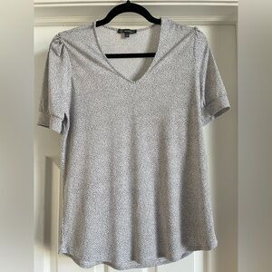 Adrianna Papell Black and White Short Sleeve Top